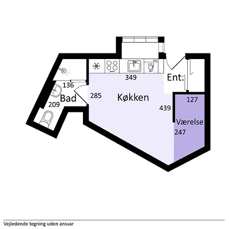 Apartment Minimalistisk Studiolejlighed I Centrum Af